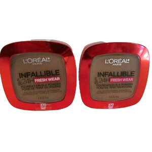 Loreal infallible 24hr fresh wear powder foundation #370 waterproof lot of 2